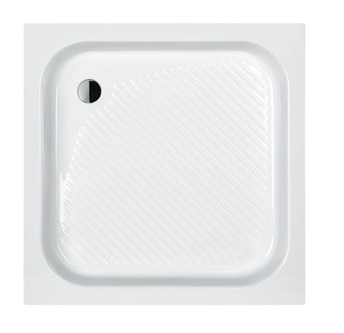 Brodzik kwadratowy SANPLAST CLASSIC 80x15cm, stelaż w komplecie, biały 615-010-0030-01-000