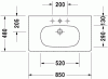 Umywalka meblowa DURAVIT D-CODE 85x48cm, biała 03428500002