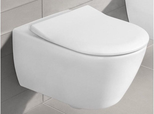 Miska wisząca VILLEROY&BOCH SUBWAY 2.0, z deską wolnoopadającą SlimSeat, biały 5614R201