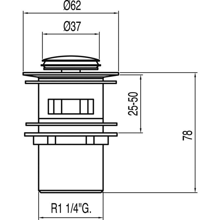 Korek Tres CLICK-CLACK chrom 13454190