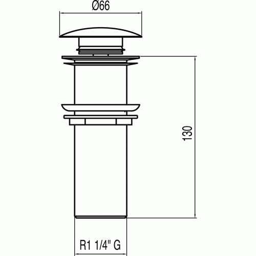 Korek Tres CLICK-CLACK bez przelewu chrom 13454030