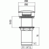 Korek Tres CLICK-CLACK bez przelewu chrom 13454060