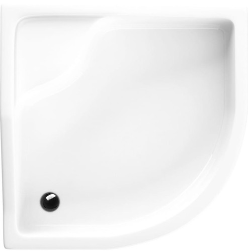 Brodzik półokrągły SCHEDPOL GO BABY 80x41cm, z siedziskiem, biały 3.038