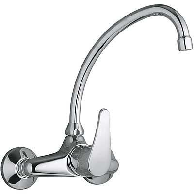 Bateria kuchenna TRES ECOTRES ścienna, wylewka "F" rurowa 268mm, chrom 17031802