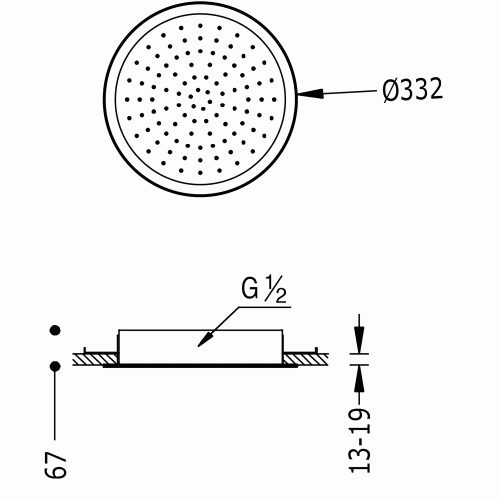 Głowica prysznicowa ANTICAL Tres chrom 134715
