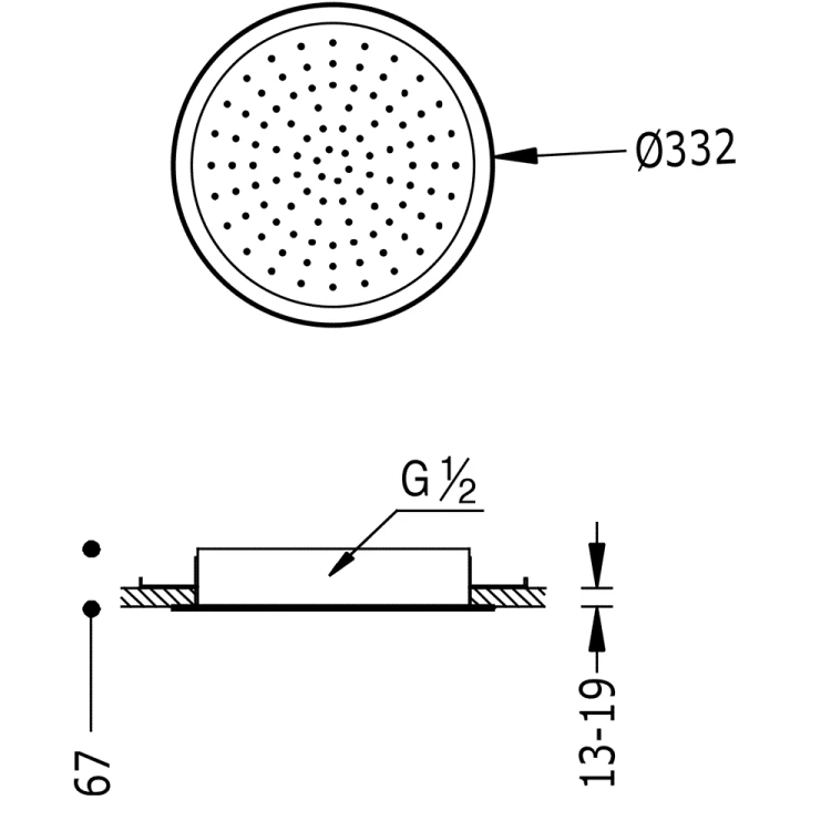 Głowica prysznicowa ANTICAL Tres chrom 134715