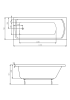 Wanna prostokątna ROCA LINEA 170x70cm, biała A24T034000