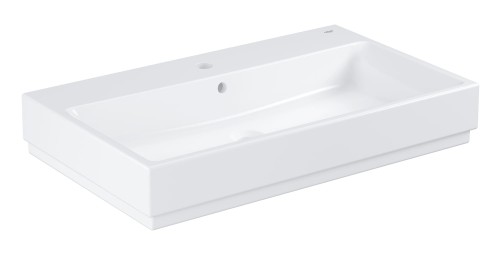 Umywalka nablatowa GROHE CUBE CERAMIC 80x49cm. z Otworem, z Przelewem, Biały Pure Guard - 3947600H