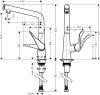 Bateria umywalkowa HANSGROHE METRIS z obrotową wylewką, chrom 14883000