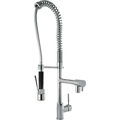 Bateria kuchenna TRES stojąca, ze spryskiwaczem i wylewką, chrom 130495