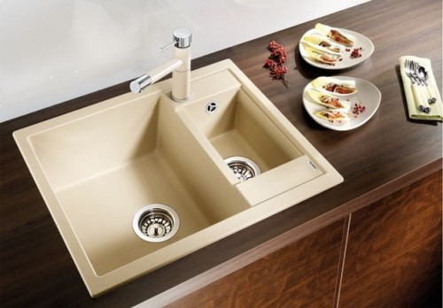 Zlewozmywak granitowy BLANCO METRA 6 61x50 cm, bez korka aut., antracyt, PuraDur 516179