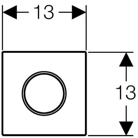 Przycisk spłukujący GEBERIT SIGMA 10 do pisuaru chrom / chrom mat 116.015.KH.1
