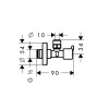 Zawór kątowy HANSGROHE S 1/2"x3/8" z zaciskiem, chrom 13901000