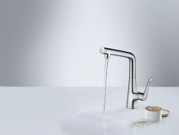 Bateria umywalkowa HANSGROHE METRIS z obrotową wylewką, chrom 14883000