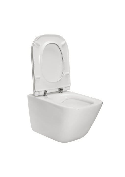 Miska wisząca ROCA GAP Rimless + deska wolnoopadająca slim, bialy A34H470000