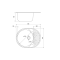 Zlewozmywak DEANTE TWIST 1K+Oc, 580x445, z syfonem, dekor ZEU 311C