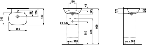 Umywalka LAUFEN INO 45x41 biały H8153010001091
