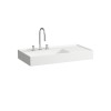 Umywalka KARTELL BY LAUFEN BY 90x46 cm blat po prawej, ukryty przelew, SaphirKerami biały H8103380001121
