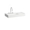 Umywalka KARTELL BY LAUFEN BY 90x46 cm blat po prawej, ukryty przelew, SaphirKerami biały H8103380001121