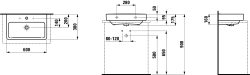Umywalka LAUFEN PRO S 60x38 biały H8179594001041