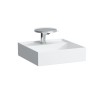 Umywalka nablatowa KARTELL BY LAUFEN SaphirKeramik 460x460 mm z ukrytym odpływem, biały H8153310001111