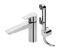 Bateria umywalkowa ORAS CUBISTA Bidette, wylewka 160, korek click-clack, chrom 2806