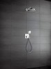 Bateria natryskowa HANSGROHE SHOWERSELECT dla 2 odbiorników, termostatyczna, z wyjściem na wąż i uchwytem, chrom 15765000