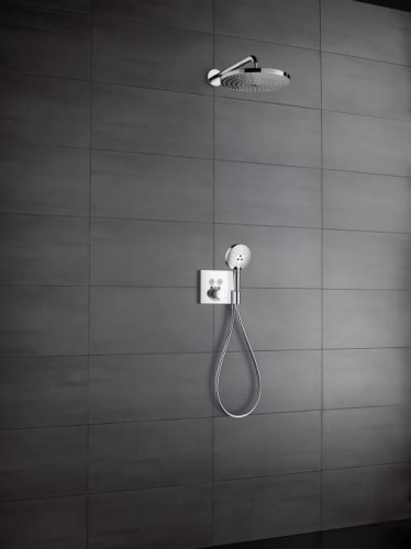 Bateria natryskowa HANSGROHE SHOWERSELECT dla 2 odbiorników, termostatyczna, z wyjściem na wąż i uchwytem, chrom 15765000