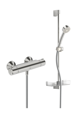 Bateria natryskowa ORAS NOVA z termostatem, z zestawem natryskowym, chrom 7452U