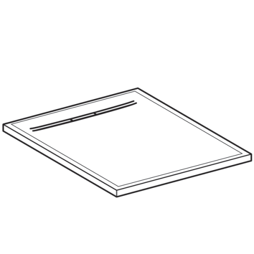 Brodzik kwadratowy GEBERIT SESTRA 90x90cm, konglomerat,  biały 550.250.00.1