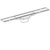 Rynna zbiorcza GEBERIT CleanLine60 odpływu liniowego, do cieńkich okładzin, 30-90cm, stal szczotkowana154.458.00.1