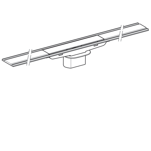 Rynna zbiorcza GEBERIT CleanLine60 odpływu liniowego, do cieńkich okładzin, 30-130cm, stal szczotkowana 154.459.00.1