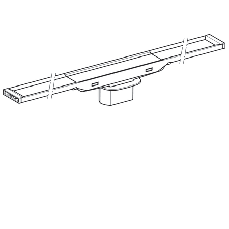 Rynna zbiorcza GEBERIT CleanLine20 odpływu liniowego, 30-130cm, stal polerowana 154.451.KS.1