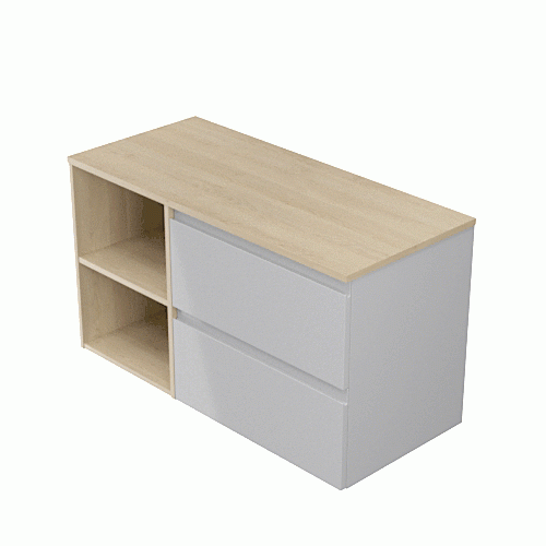 Szafka podblatowa CERSANIT MODUO 60 z szufladami, szara K116-022