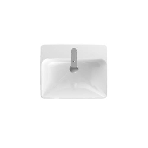 Umywalka półblatowa KOŁO VARIFORM 55x45cm prostokątna, biała 500.681.01.6