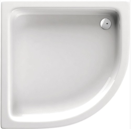Brodzik półokrągły DEANTE STANDARD PLUSII 80x80x12 fi 52 z nóżkami KTU 032B