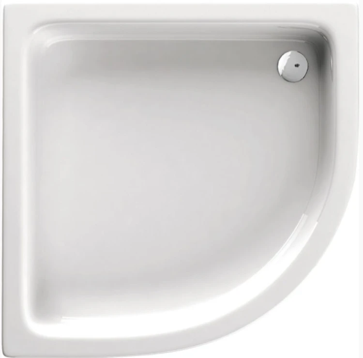 Brodzik półokrągły DEANTE STANDARD PLUSII 80x80x12 fi 52 z nóżkami KTU 032B