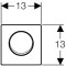 Przycisk spłukujący GEBERIT MAMBO do pisuaru, stal nierdzewna 116.013.FW.1
