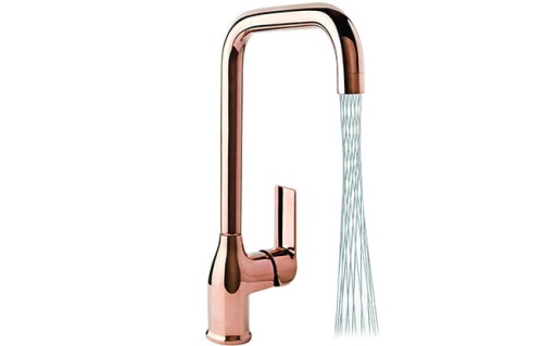 Bateria kuchenna VALVEX AURORA ROSE GOLD wysoka, perlator Mikado, złota 2445257