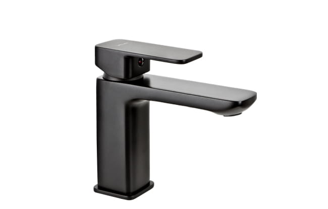 Bateria umywalkowa VALVEX LOFT BLACK z korkiem click-clack, czarna 2455900
