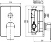 Bateria prysznicowa VALVEX LOFT podtynkowa, 2 funkcyjna, chrom 2454980
