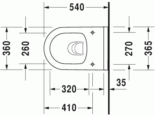 Miska wisząca WC DURAVIT STARCK 3 rimless, biała 2527090000