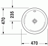 Umywalka blatowa DURAVIT ARCHITEC średnica 47cm, biała 0468470000