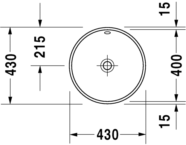 Umywalka podblatowa DURAVIT ARCHITEC średnica 40cm, biała 0468400000