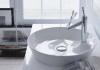 Umywalka nablatowa DURAVIT CAPE COD fi48cm, okrągła, z wyspą na baterię, biała 2328480000