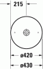 Umywalka nablatowa DURAVIT CAPE COD fi43cm, okrągła, bez przelewu, bez otworu, biała 2328430000