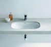 Umywalka podblatowa DURAVIT D-CODE 56x44cm, z mocowaniem do drewnianej konsoli, biała 0338560000