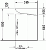 Umywalka DURAVIT D-Code 600x550 dla niepelnosprawnych, z otworem, biała 23126000002