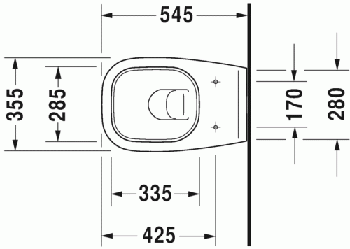 Miska wisząca WC DURAVIT D-CODE biała 25350900002