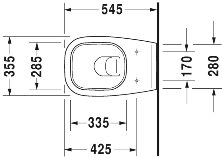 Miska wisząca WC DURAVIT D-CODE biała 25350900002